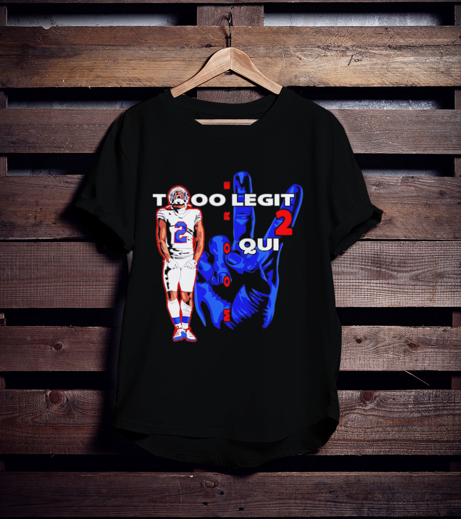 Too Legit 2 Quit DJ Moore Number 2 Buffalo Bills T-Shirt