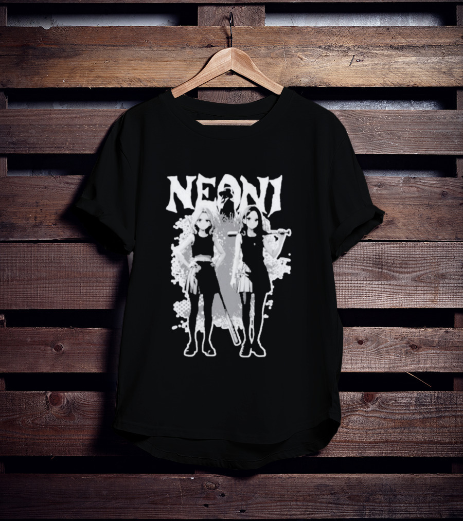 Neoni Anime Manga Girls Trio Aesthetic T-Shirt
