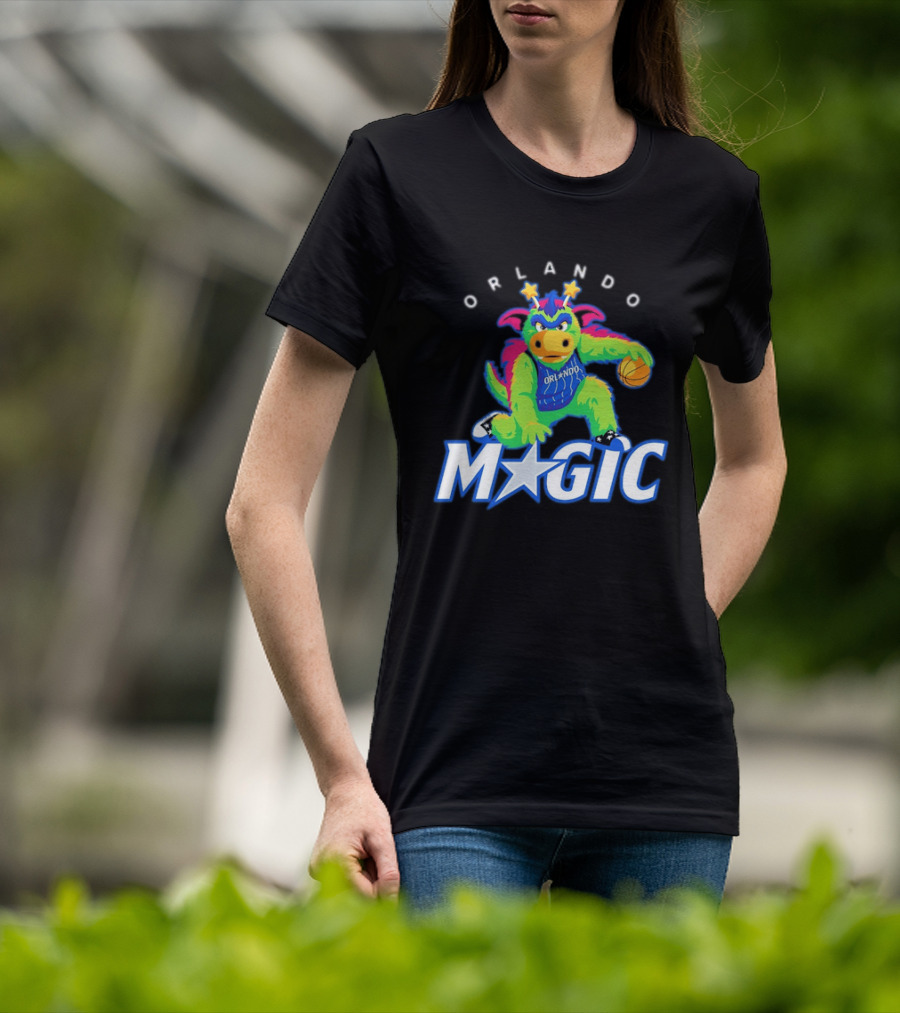 NBA Orlando Magic Stuff The Magic Dragon Basketball T-Shirt