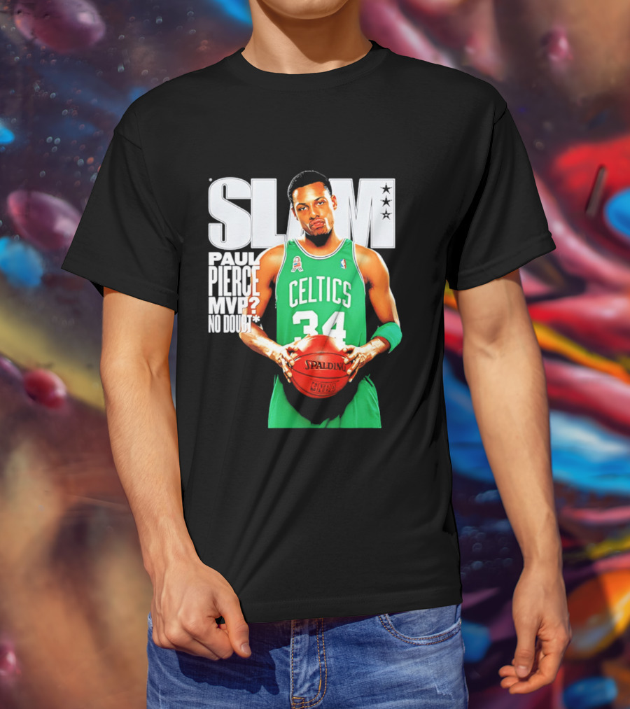 Paul Pierce Celtics 34 MVP No Doubt Slam T-Shirt