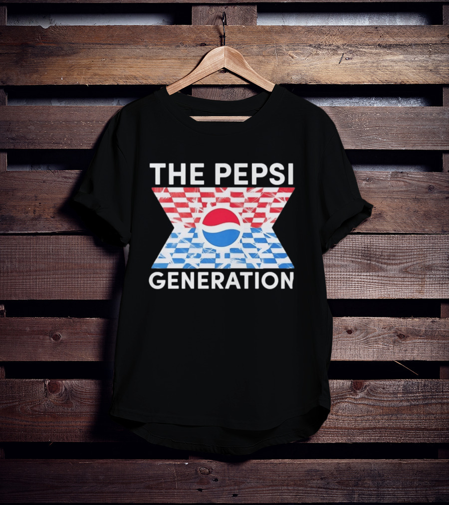 The Pepsi Generation Red White Blue Checkered T-Shirt