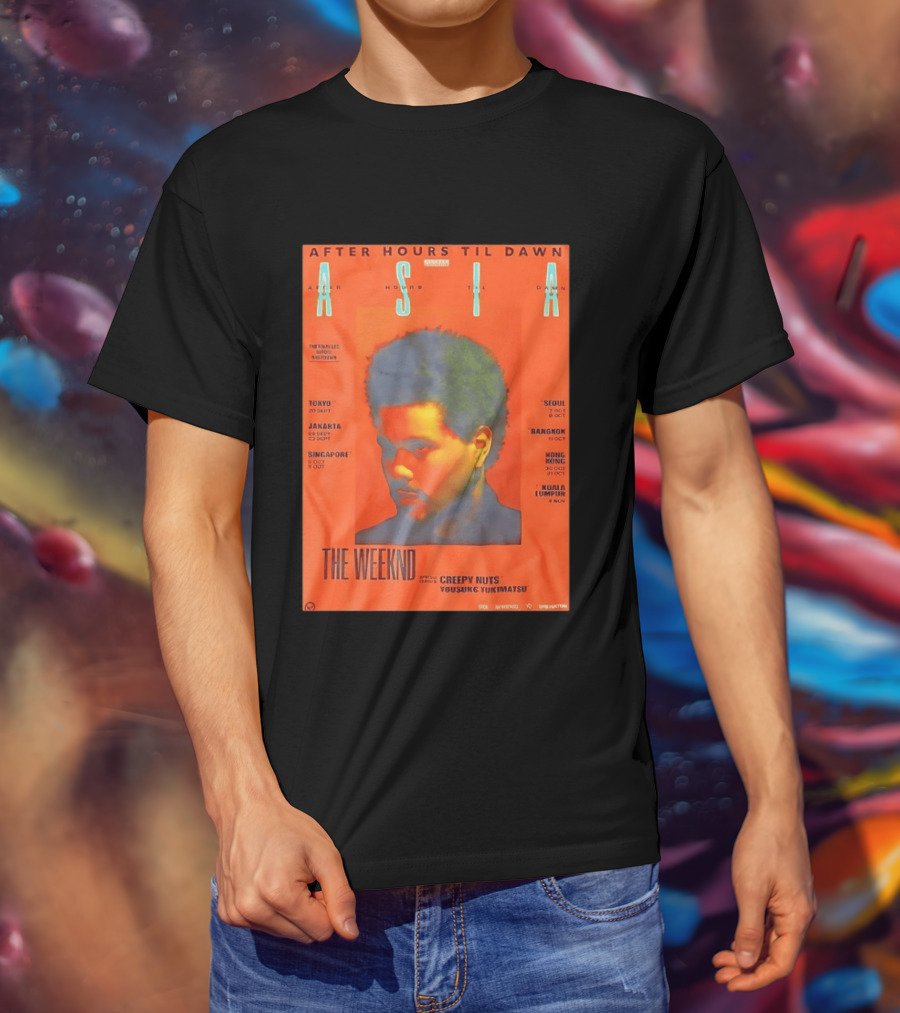 The Weeknd After Hours Til Dawn Asia Tour 2023 Tokyo Jakarta Singapore Seoul Bangkok Hong Kong Kuala Lumpur T-Shirt