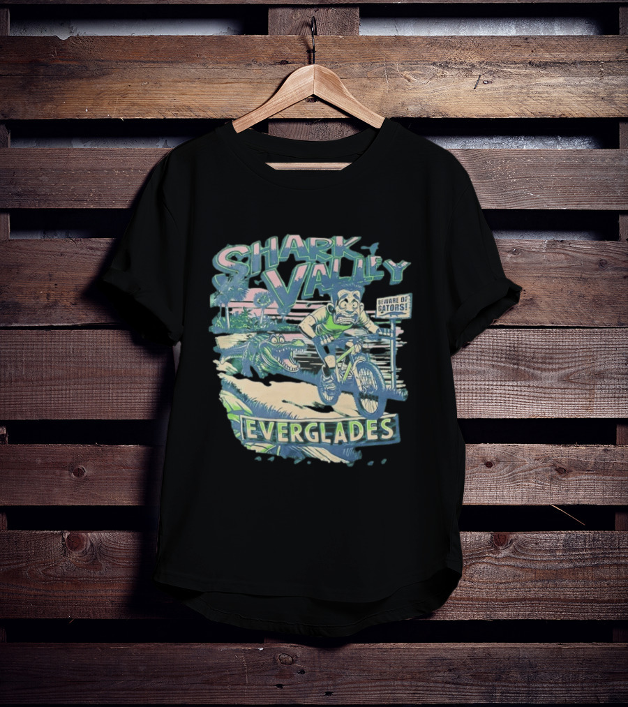 Shark Valley Everglades Beware Of Gators Biking Adventure T-Shirt