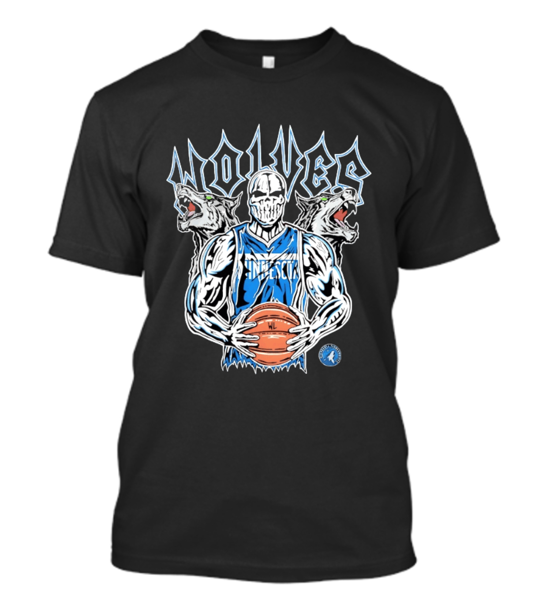 Warren Lotas Minnesota Timberwolves Skull Basketball Wolves T-Shirt