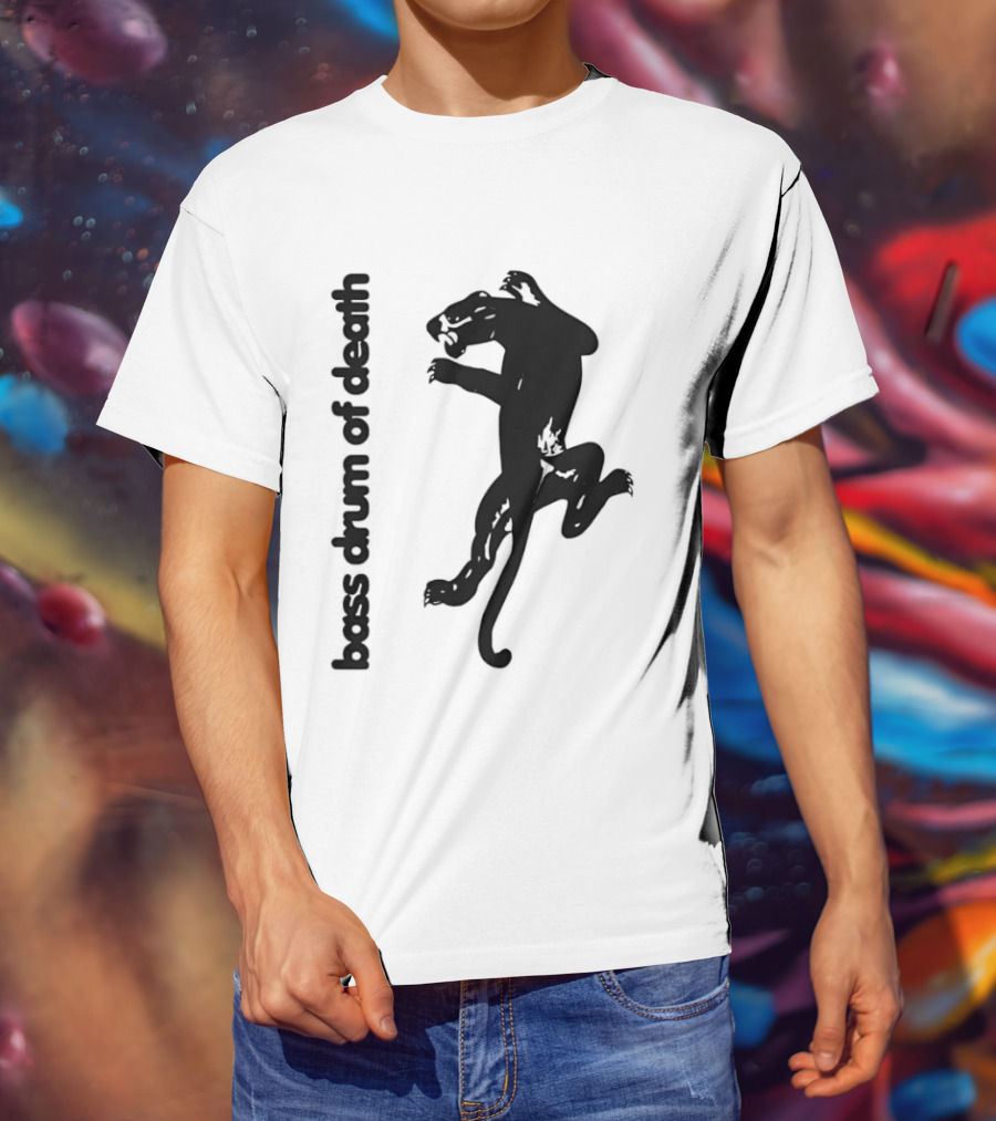 Black Panthers Bass Drum Of Death Panther Silhouette Jumping T-Shirt