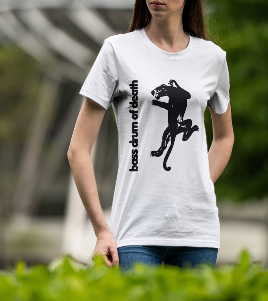Black Panthers Bass Drum Of Death Panther Silhouette Jumping T-Shirt