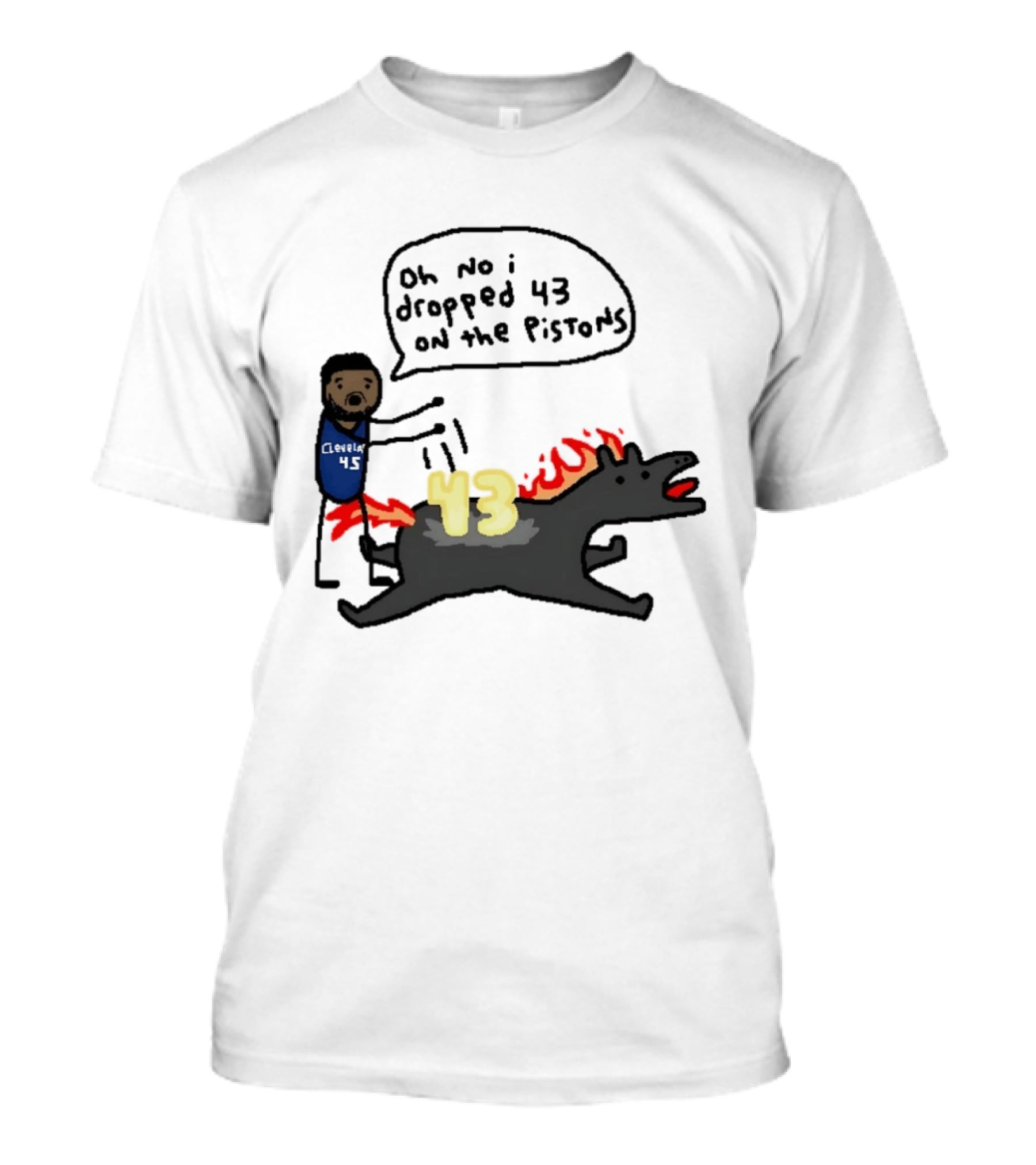 Donovan Mitchell Cleveland Cavaliers Oh No I Dropped 43 On The Pistons Fantasy T-Shirt