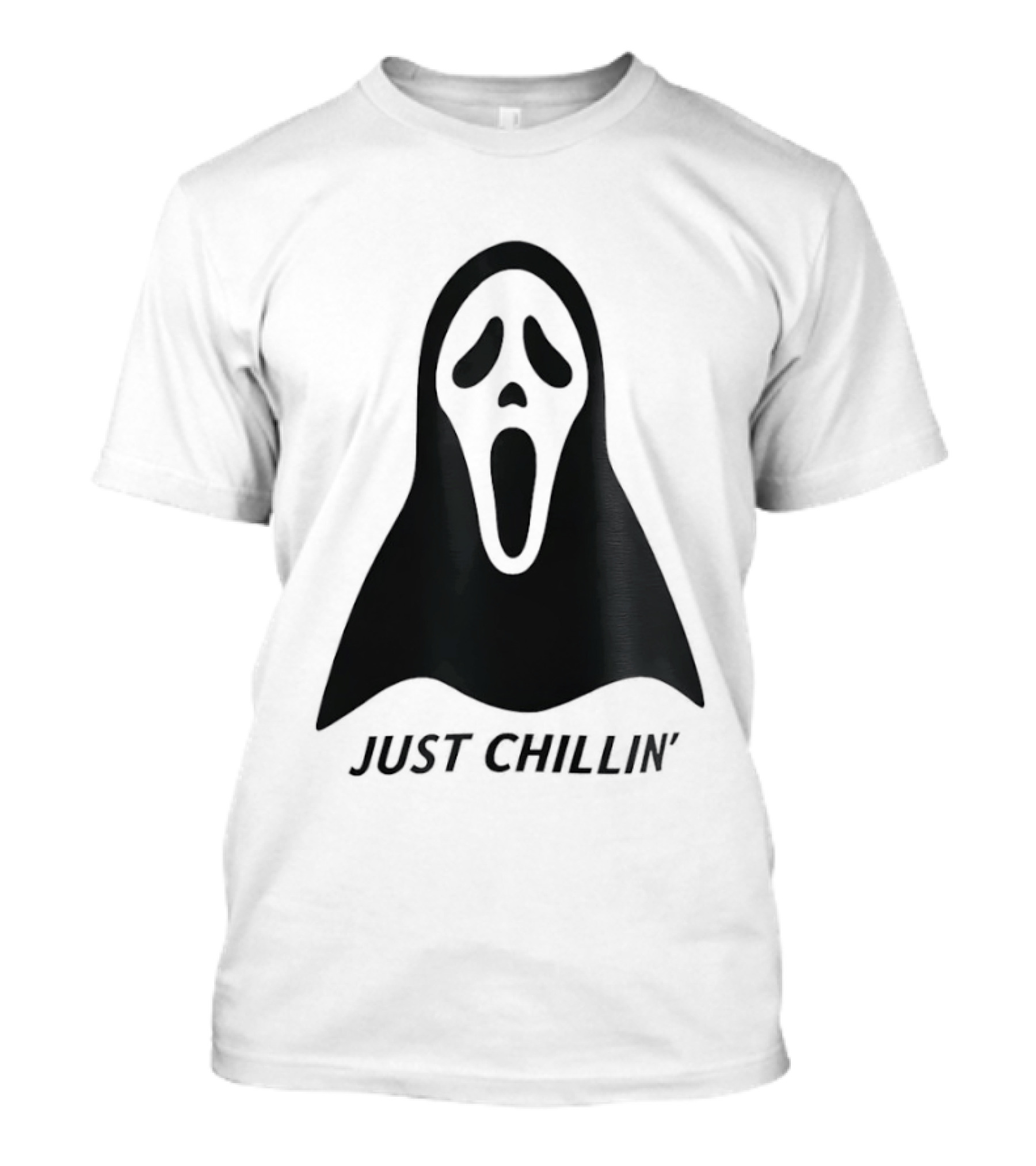 Ghostface Just Chillin Halloween Horror Mask T-Shirt