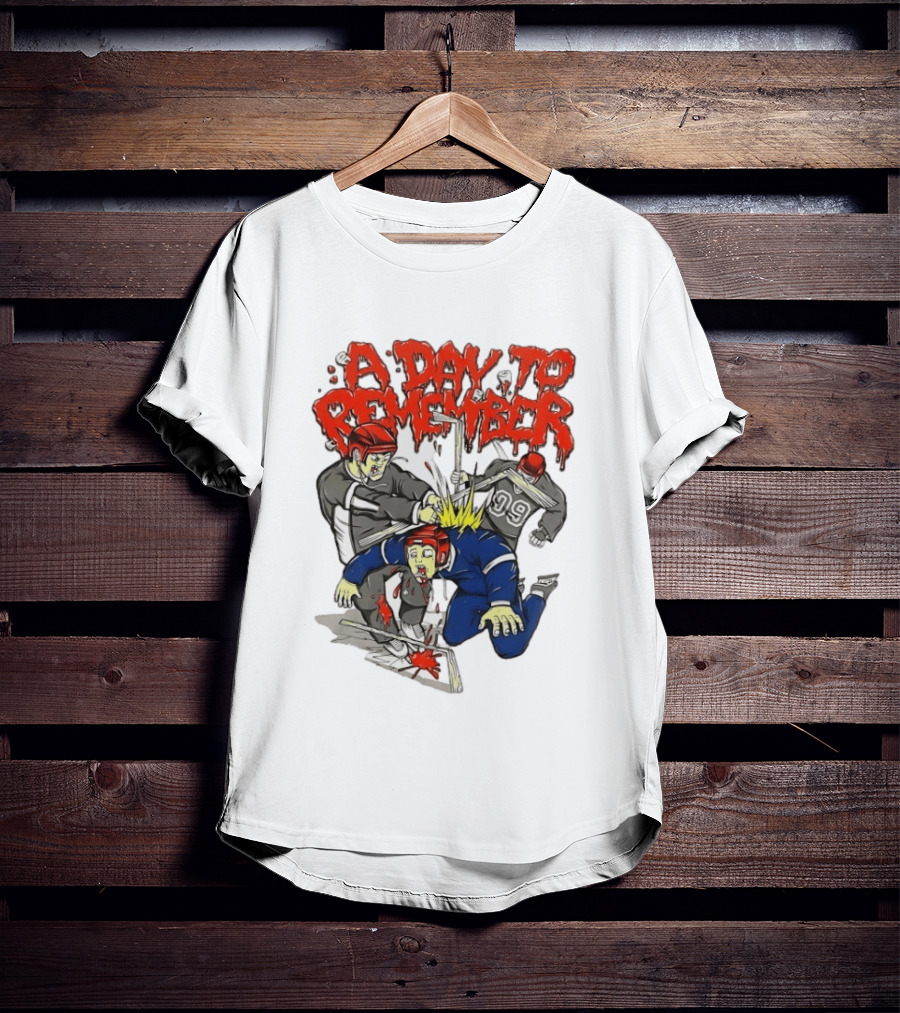 A Day To Remember Hockey Players Fighting Scene T-Shirt