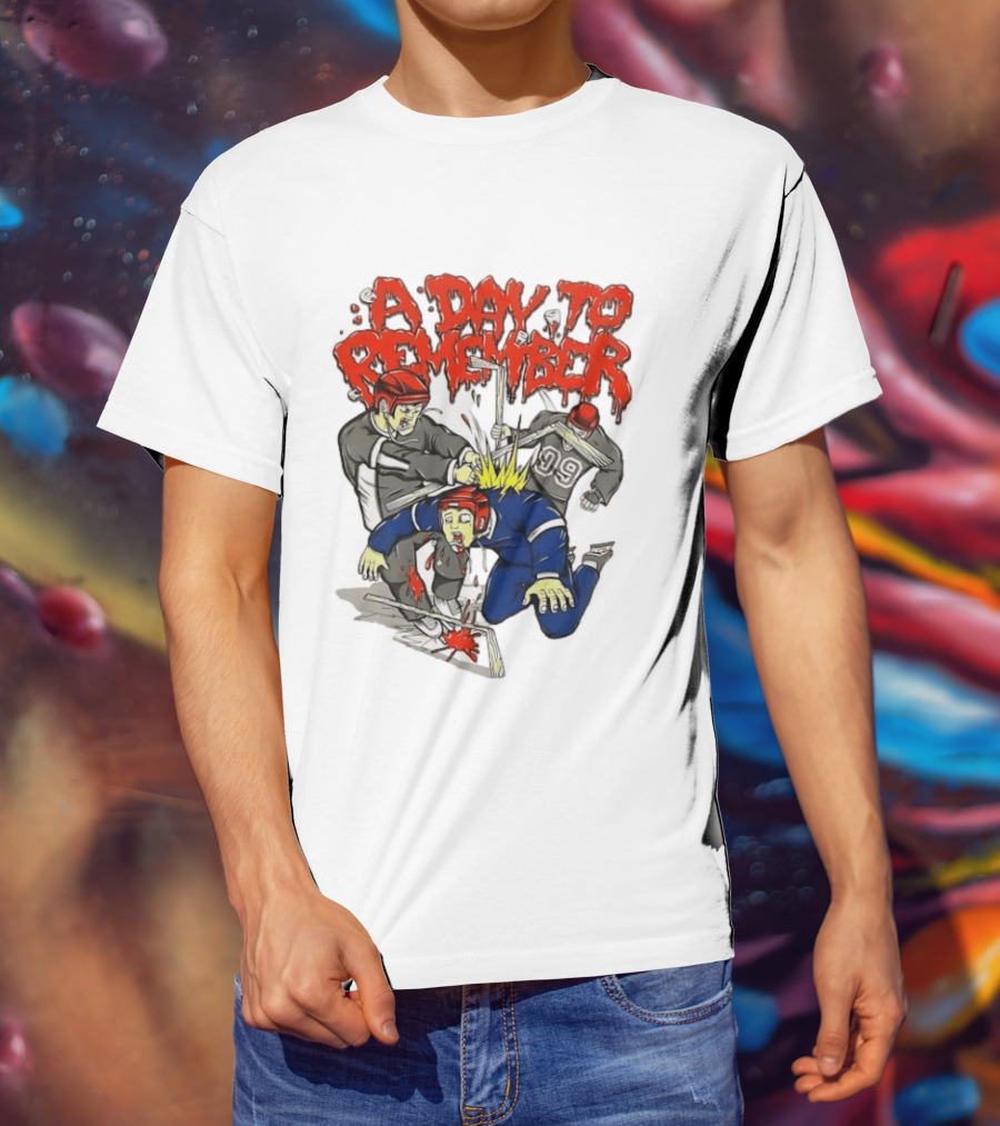 A Day To Remember Hockey Players Fighting Scene T-Shirt