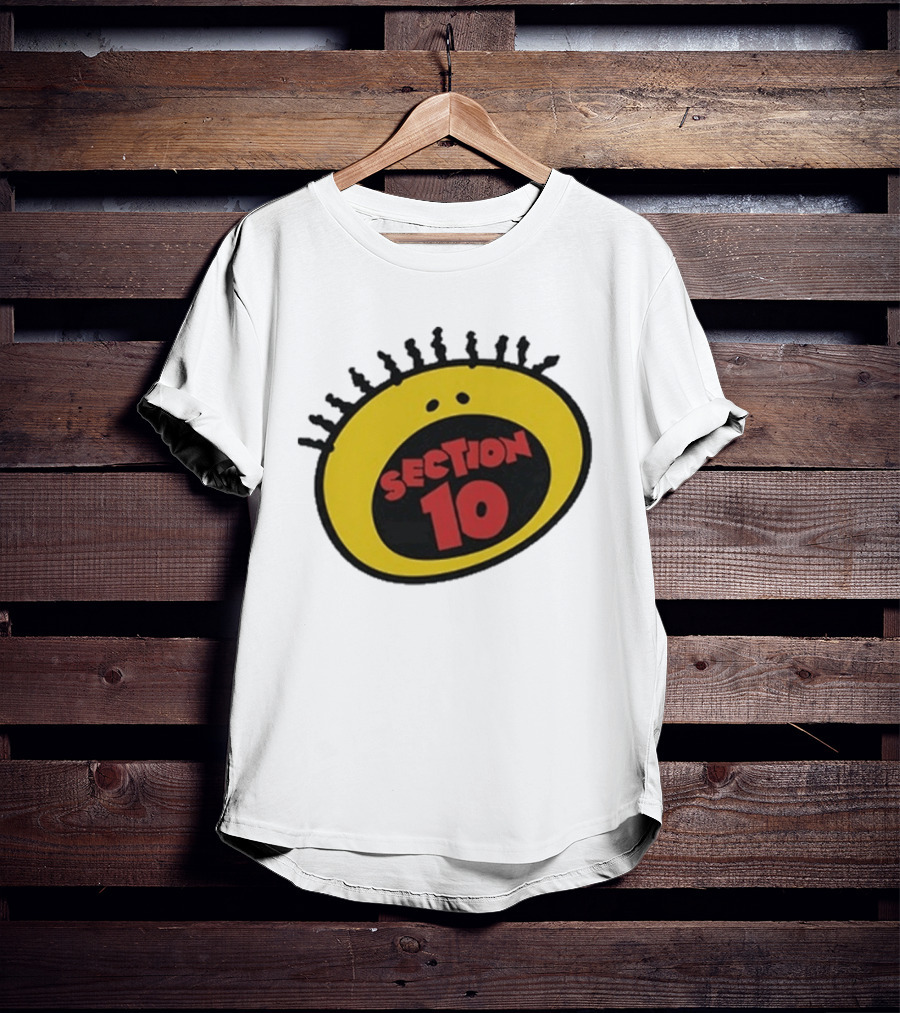 Section 10 Bold Yellow Oval Red T-Shirt