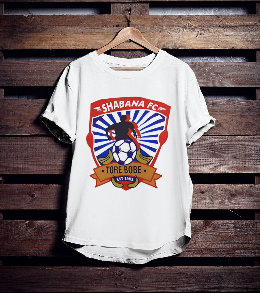 Shabana FC Tore Bobe Est 1982 Soccer Emblem With Player And Ball T-Shirt