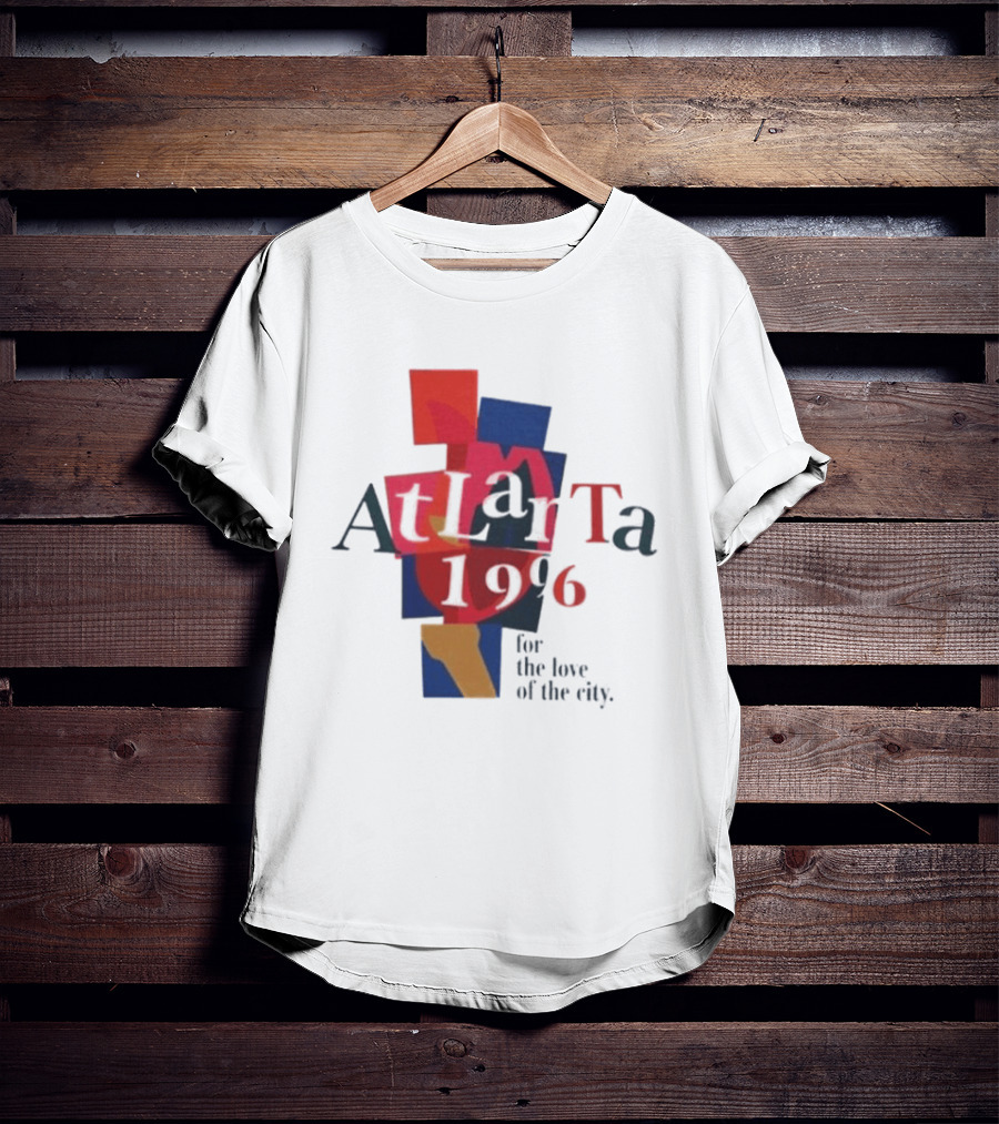 Atlanta 1996 For The Love Of The City Colorful Geometric Shapes T-Shirt