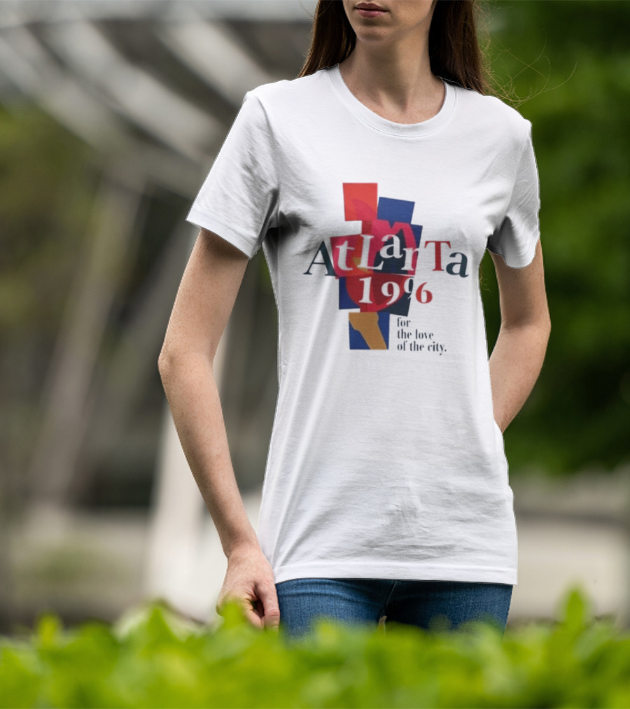 Atlanta 1996 For The Love Of The City Colorful Geometric Shapes T-Shirt