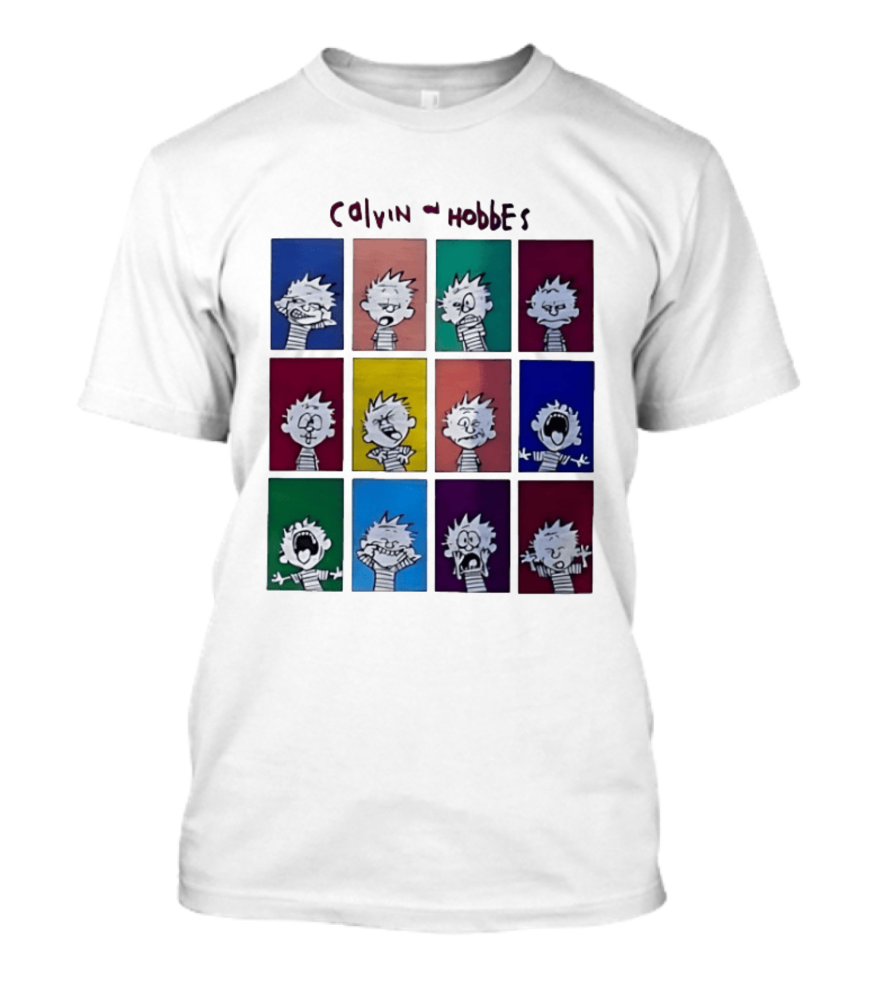 Calvin And Hobbes MoMa Pop Art Expression Panels T-Shirt