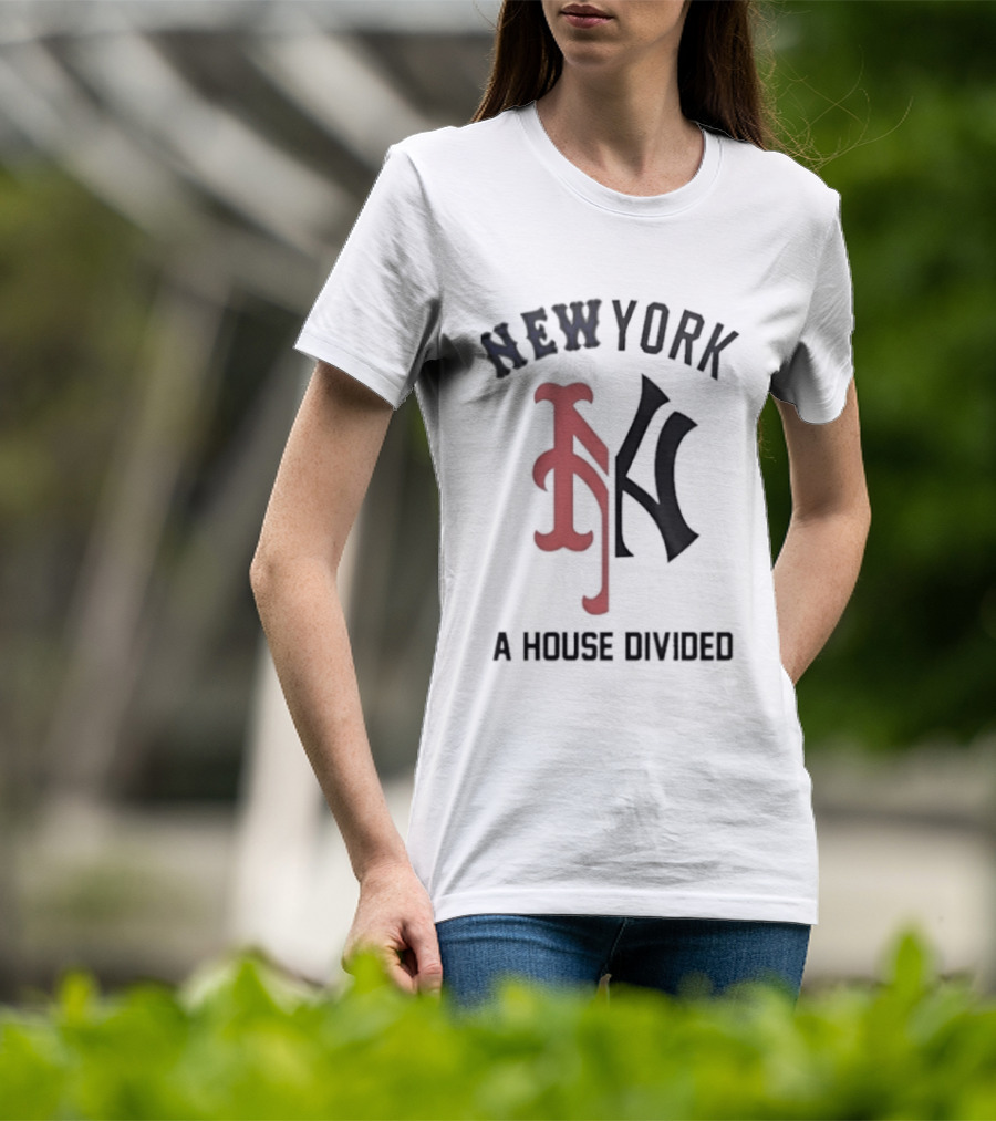 New York Yankees X Mets A House Divided The Subway Series T-Shirt