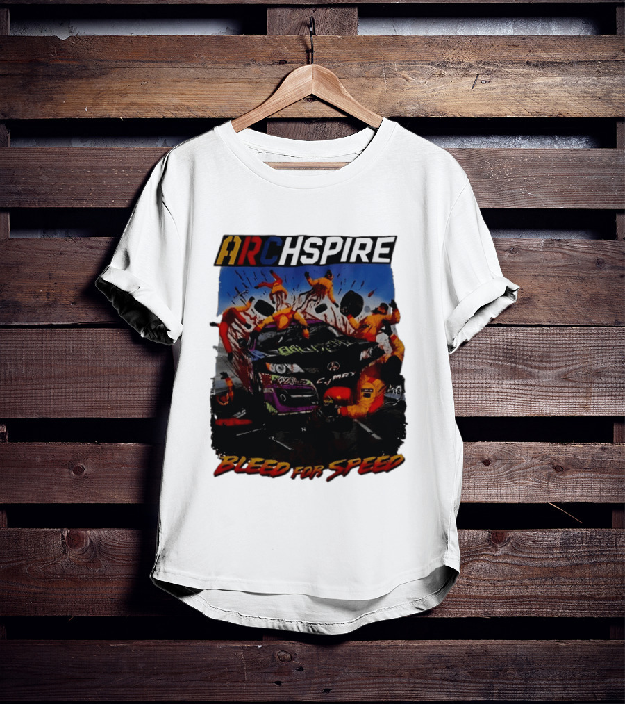 Archspire Bleed For Speed Racing Chaos With Pit Crew Action T-Shirt
