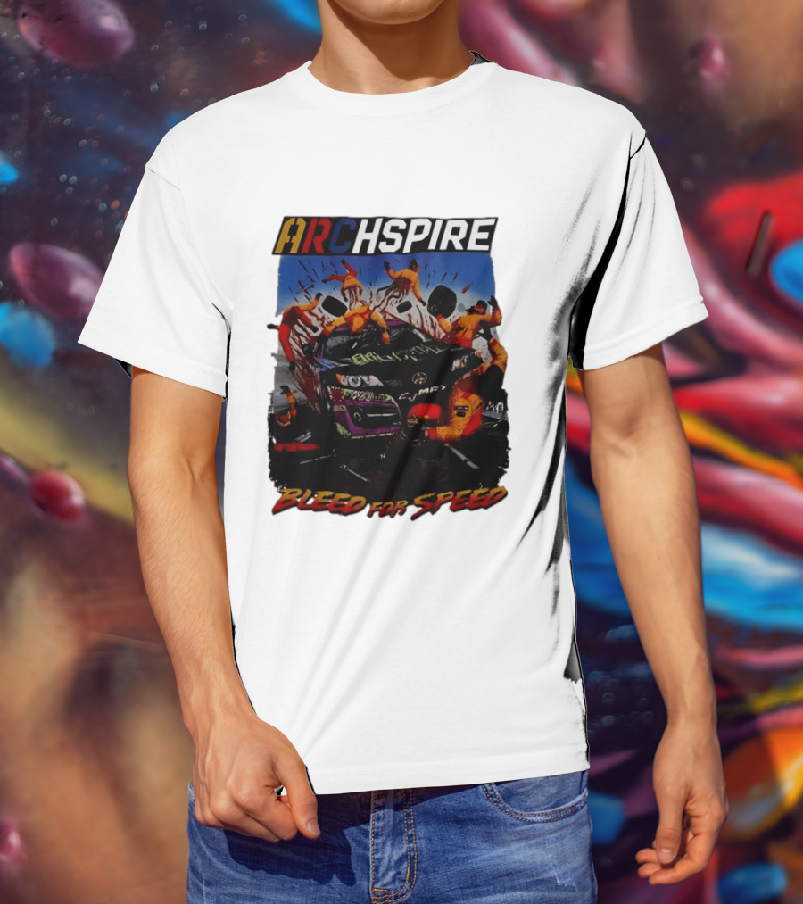 Archspire Bleed For Speed Racing Chaos With Pit Crew Action T-Shirt