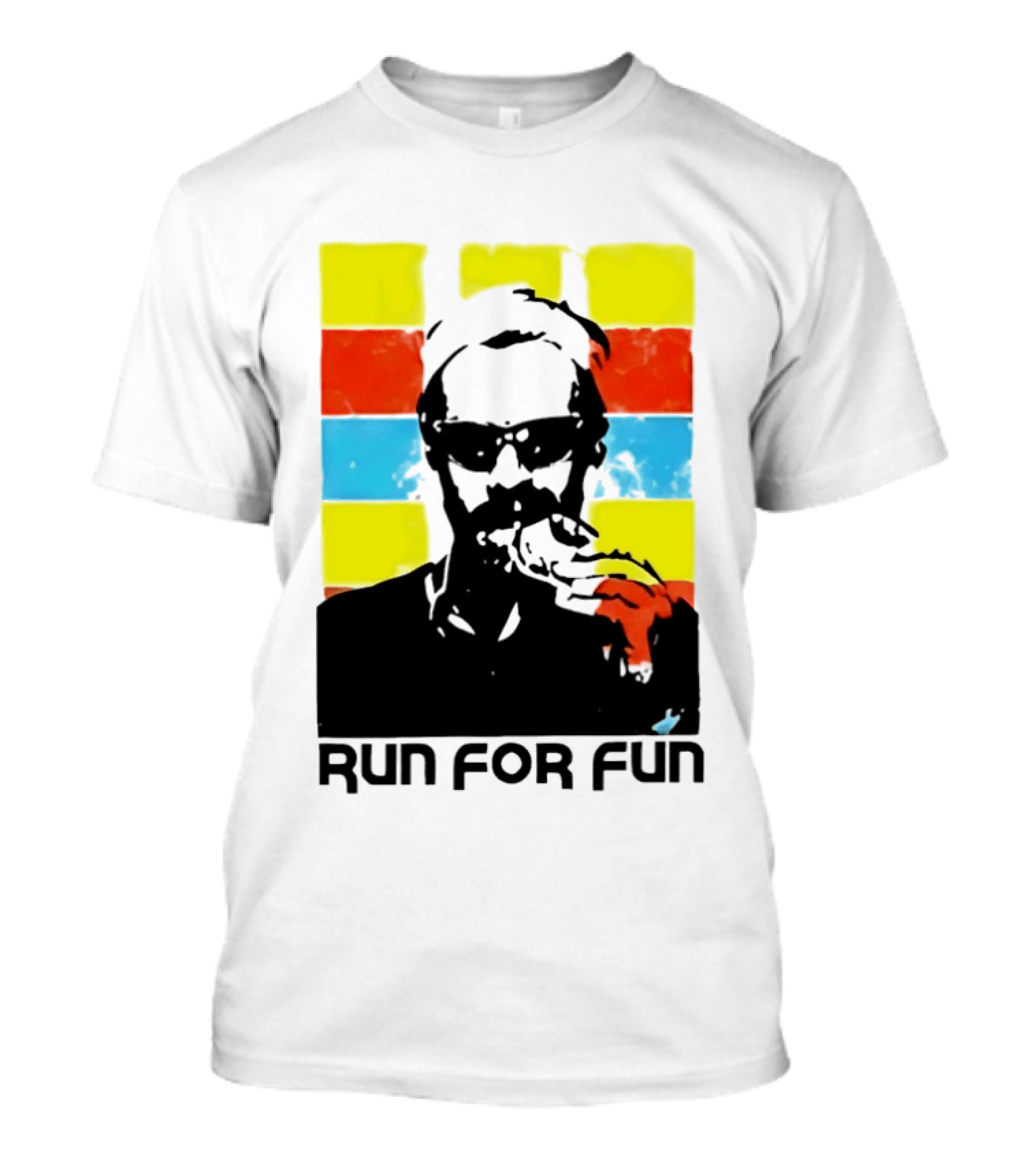 Run For Fun Retro Color Block T-Shirt