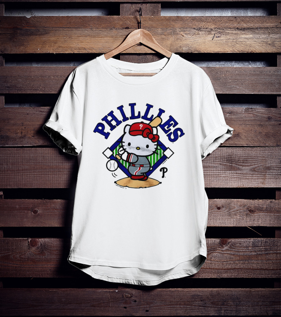 Hello Kitty Philadelphia Phillies 2026 MLB Baseball Swing T-Shirt