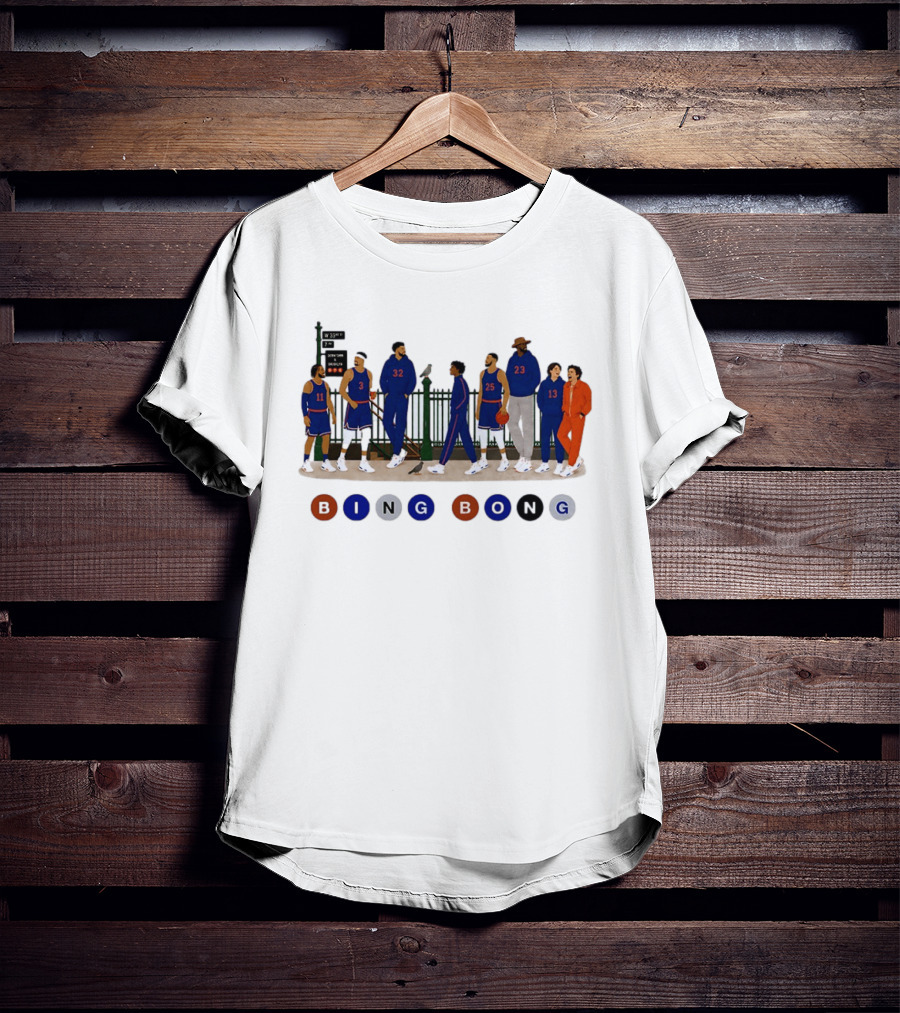 Borough Roll Call Bing Bong W 33rd 7th Ave New York Knicks T-Shirt