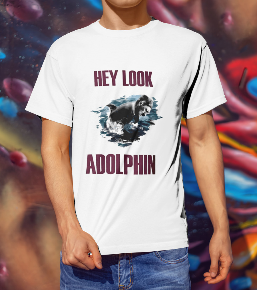 Hey Look Adolphin Clever Visual Wordplay Concept T-Shirt