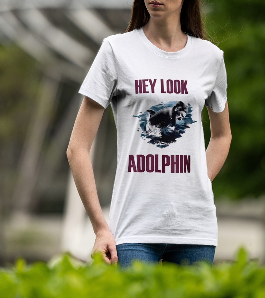 Hey Look Adolphin Clever Visual Wordplay Concept T-Shirt