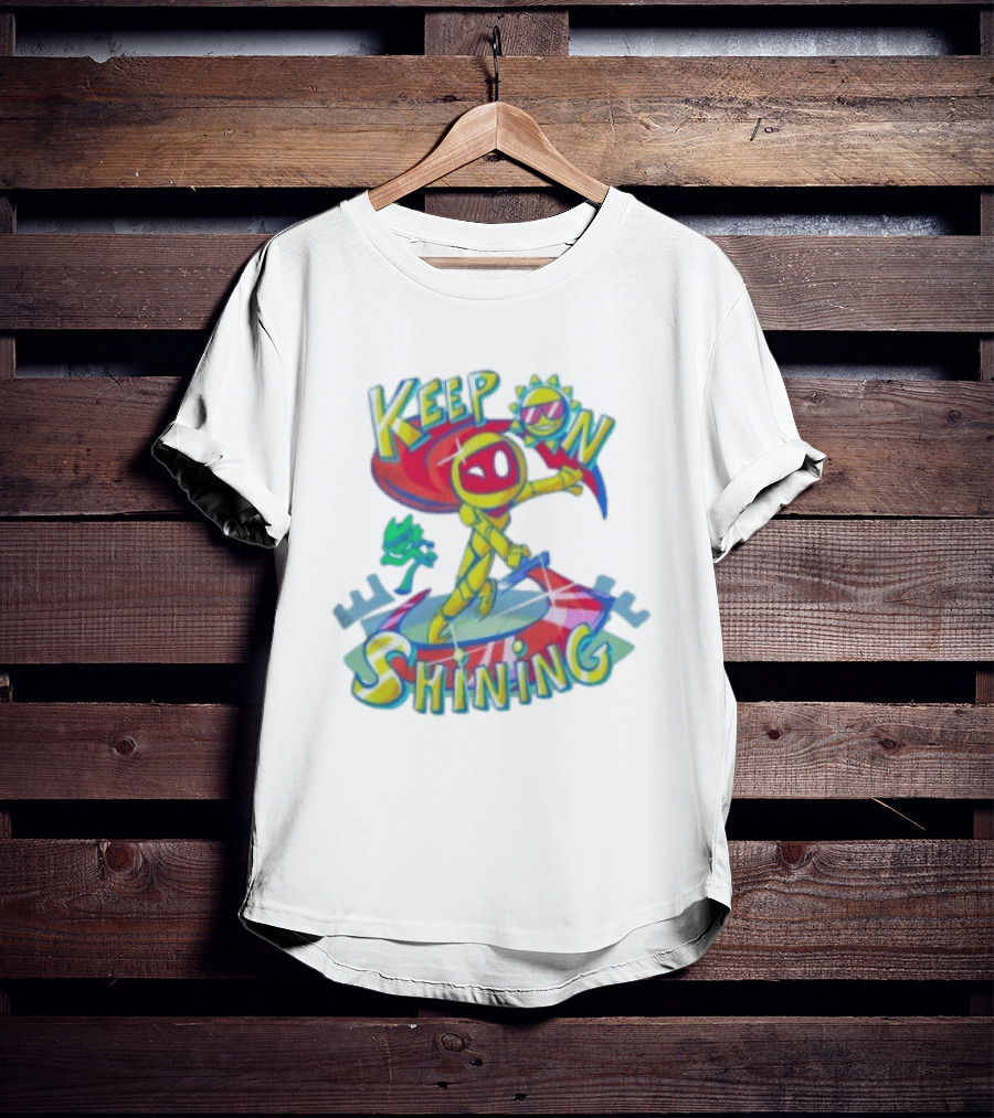 Keep On Shining With Colorful Mascot And Sunglasses Sun T-Shirt