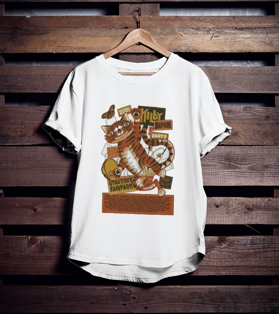 Kilby Block Party 2026 Utah State Fairpark May 15 17 Featuring Lorde Hayley Williams Modest Mouse And More T-Shirt