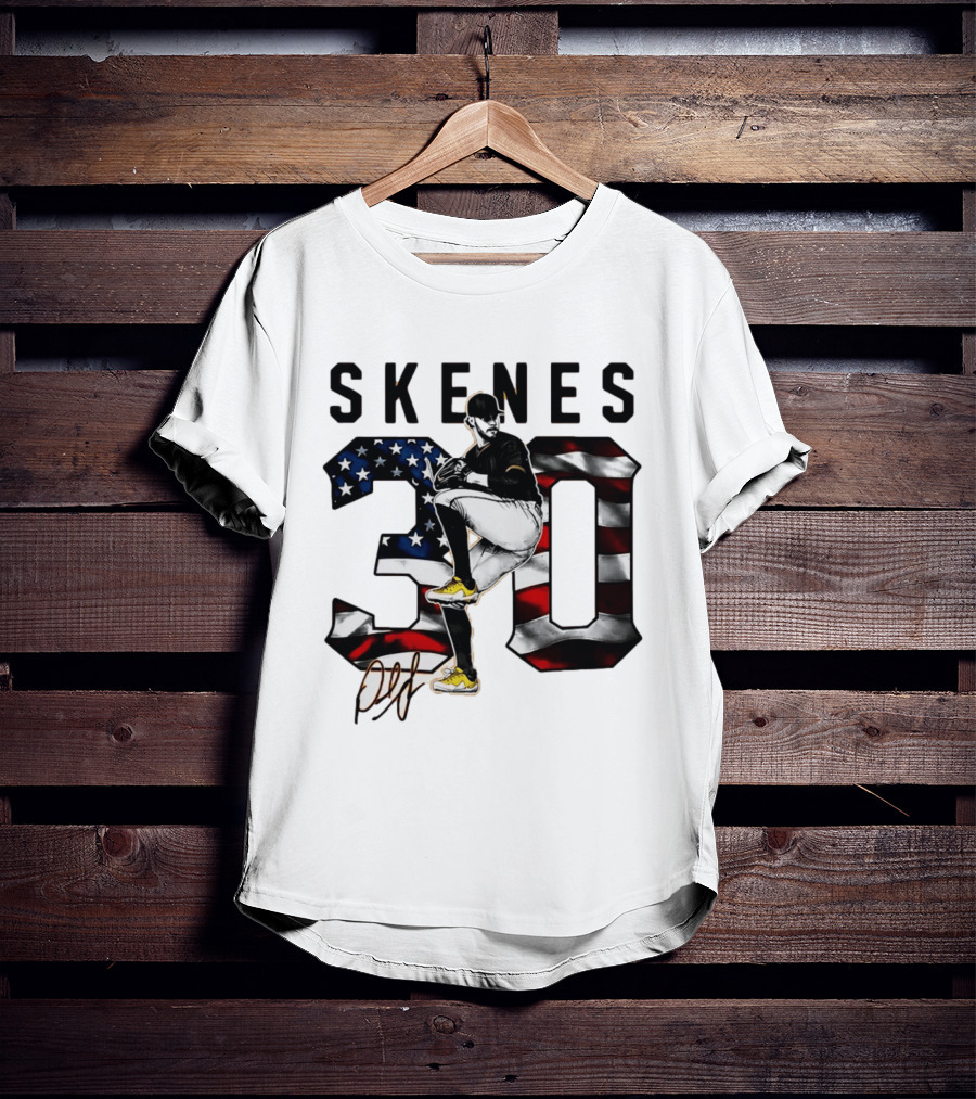 Paul Skenes 30 Stars And Stripes Baseball Pitcher T-Shirt