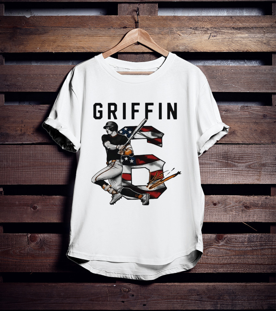 Griffin Baseball No 6 Stars And Stripes Patriotic T-Shirt