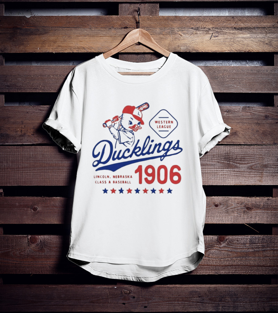 Ducklings Lincoln Nebraska Western League Baseball 1906 T-Shirt