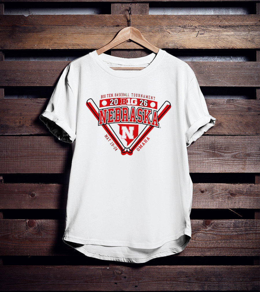 Big Ten Baseball Tournament 2026 Nebraska Cornhuskers May 20 24 Omaha T-Shirt