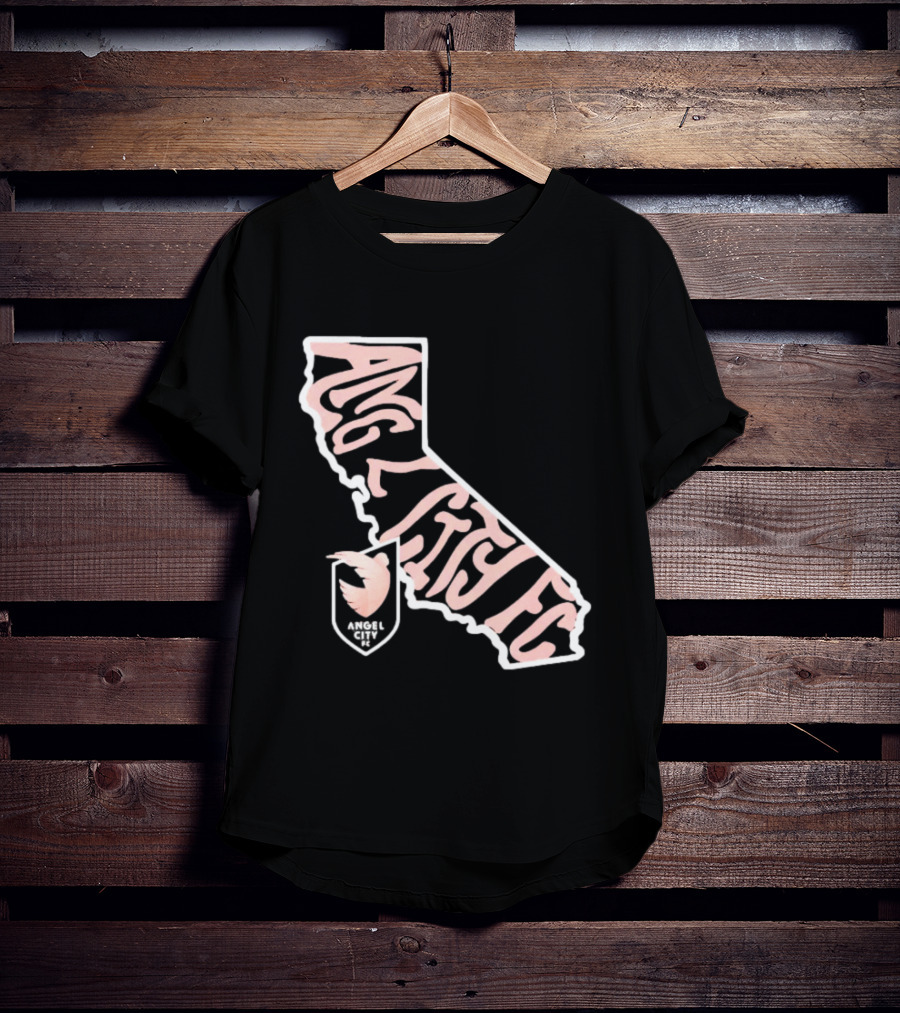 Angel City FC Groovy California Map T-Shirt