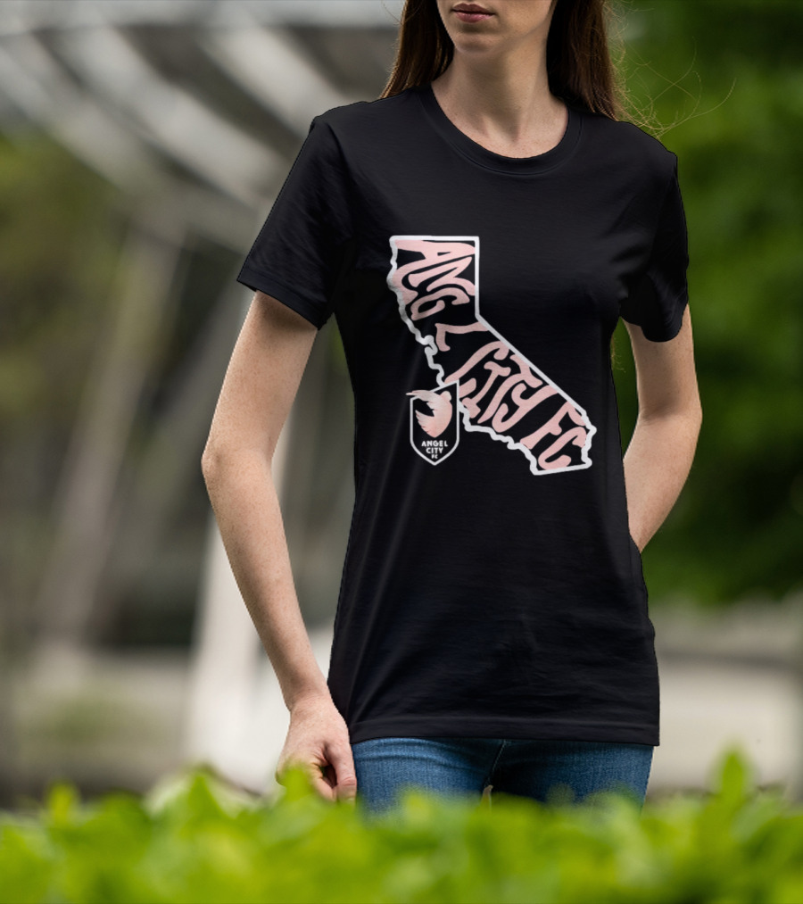 Angel City FC Groovy California Map T-Shirt