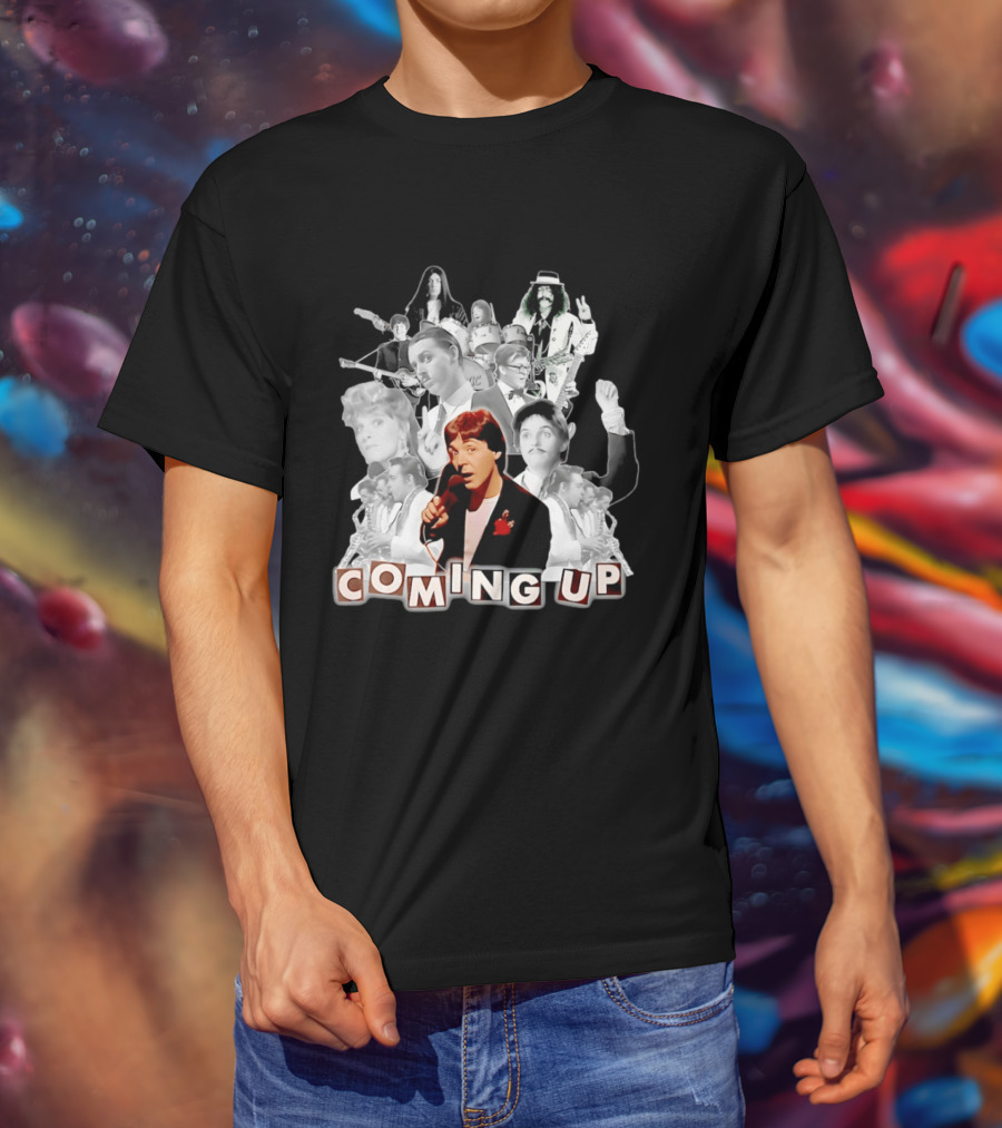 Coming Up Album Paul McCartney Music Video Characters And Band Collage T-Shirt