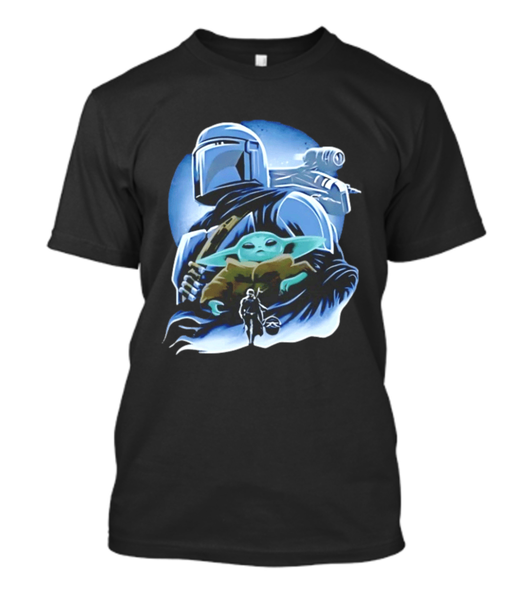 Din Djarin Grogu Mudhorn Clan Star Wars Mandalorian T-Shirt