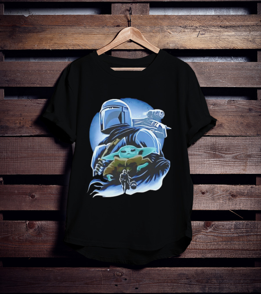 Din Djarin Grogu Mudhorn Clan Star Wars Mandalorian T-Shirt