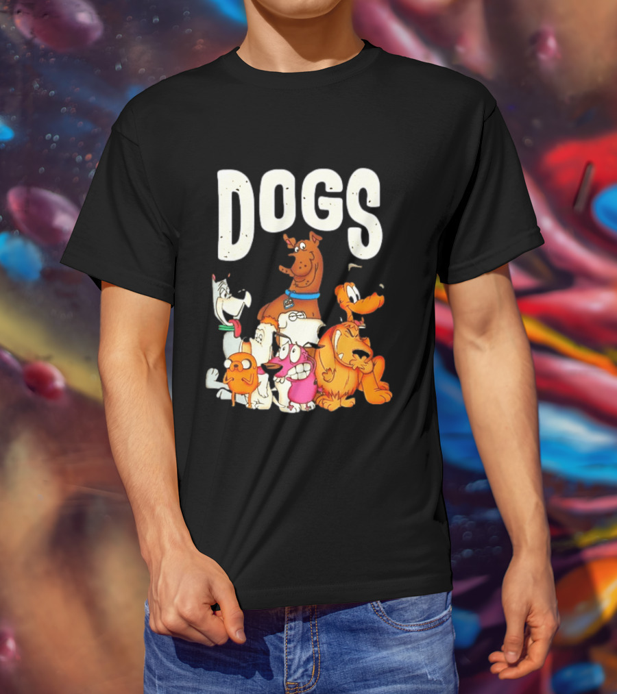 DOGS Astro Scooby Doo Jake Droopy Brian Griffin Courage Pluto Muttley T-Shirt