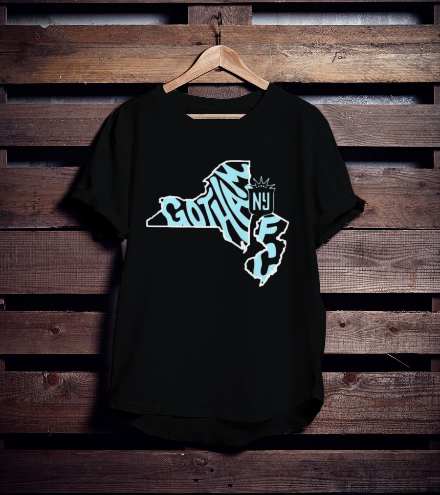 Gotham FC New Jersey New York State Groovy NY FC T-Shirt