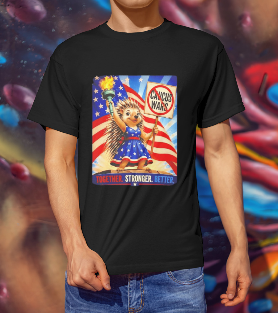 Hedgehog Liberty No Caucus Wars Together Stronger Better T-Shirt
