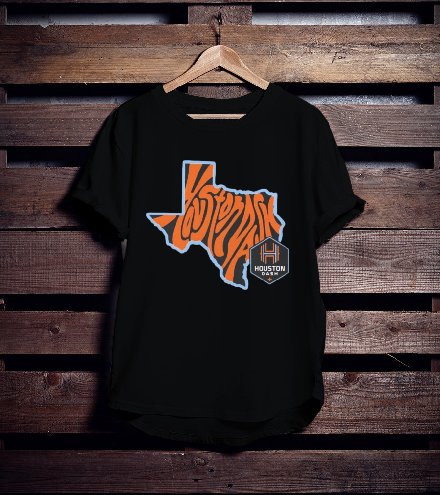 Houston Dash Groovy Texas State Map T-Shirt