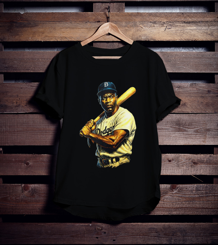 Jackie Robinson Brooklyn Dodgers Baseball Legend T-Shirt
