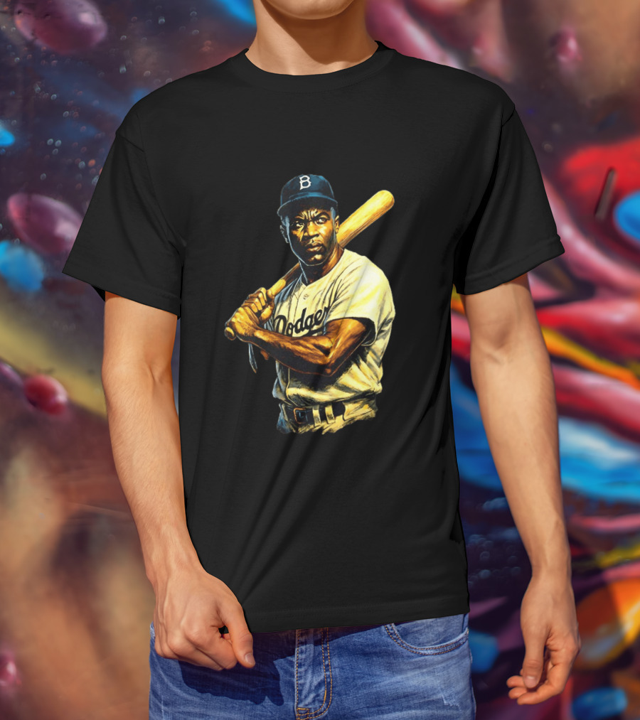 Jackie Robinson Brooklyn Dodgers Baseball Legend T-Shirt