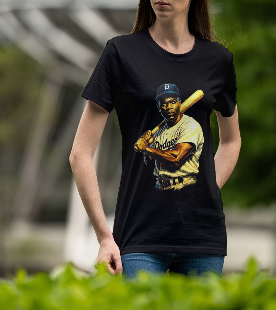 Jackie Robinson Brooklyn Dodgers Baseball Legend T-Shirt