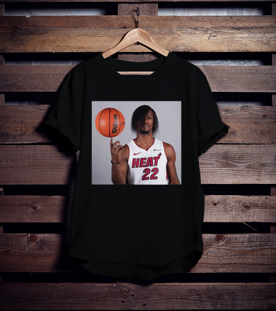 Jimmy Butler Miami Heat 22 Wilson Basketball Nike T-Shirt