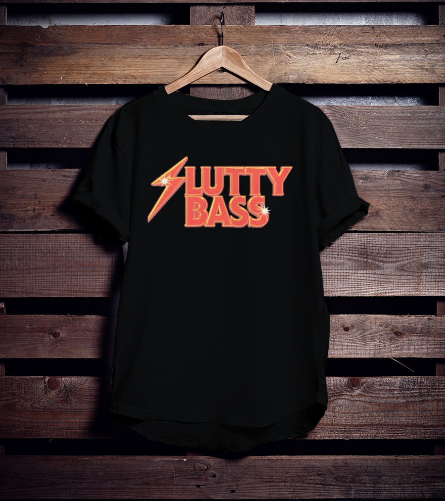 Lutty Bass Lightning Bolt Vintage Style Retro Music T-Shirt