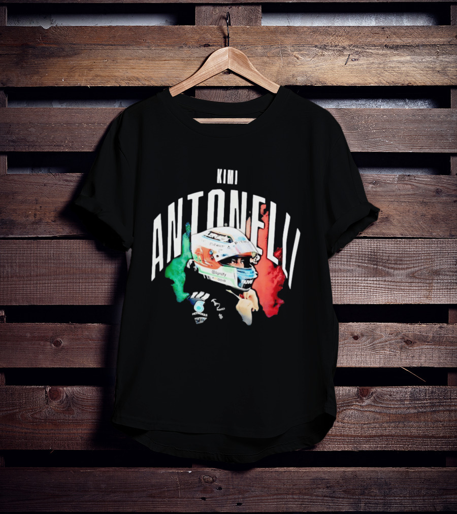 Kimi Antonelli AMG Petronas Formula One Team Racing Helmet Italian Flag T-Shirt