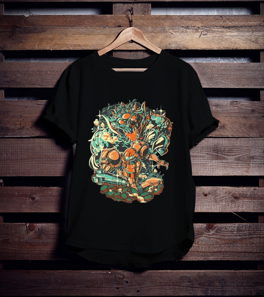 Metroid Samus Aran Kraid Catastrophic Day Retro Gaming T-Shirt