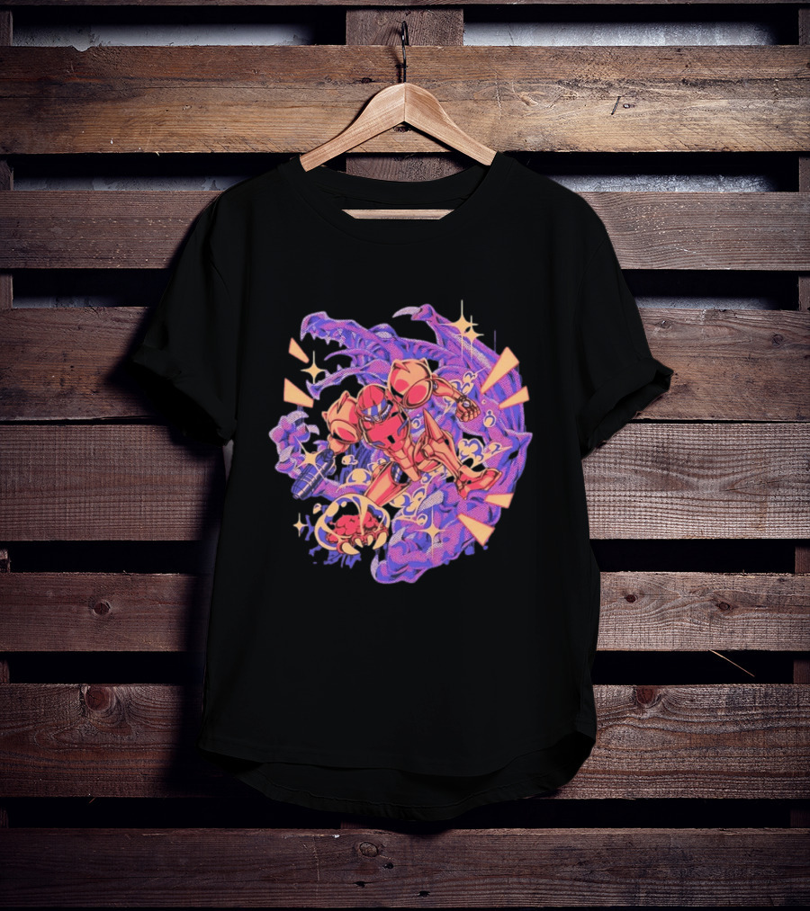Metroid Samus Aran Versus Ridley Galactic Battle Hunter T-Shirt